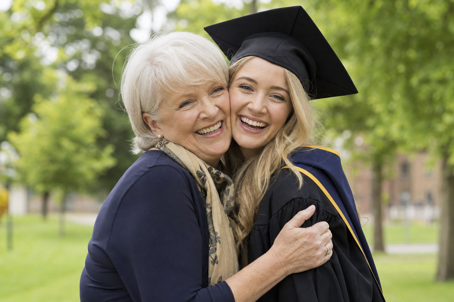 Grandmother at granddaughter's graduation