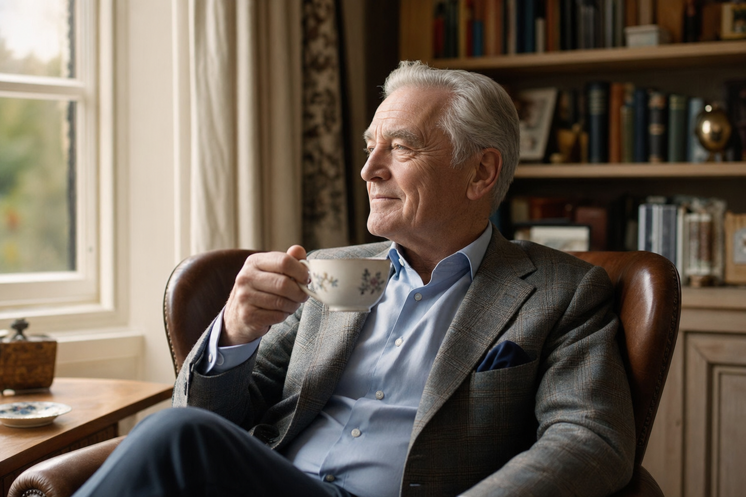 Man at peace with financial security
